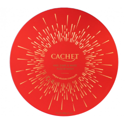 Cachet Chocolate Box Round Asorti Red 200g