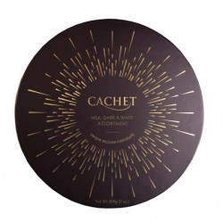 Cachet Chocolate Box Round Asorti Brown 200g