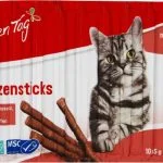 Kaķiem- košļājamās plāksnītes ar lasi un foreli10/50G