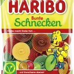 Haribo BUNTE SCHNECKEN Vegāns augļu želejkonfektes daļēji ar Colas garšu 160g