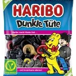 Haribo Dunkle Tuete lakricas un augļu želejkonfektes 175g