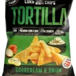 Nacho Tortilla kukurūzas čipsi ar krējumu un sīpoliem 150g