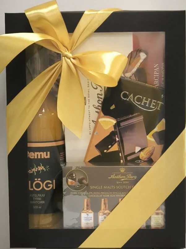 Dāvana Bezalkoholiskais karstvīns/Anthon Berg konfektes/Šokolāde Cachet - Image 1