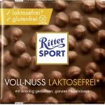 Ritter Sport Bezlaktozes Pilnpiena šokolāde ar lazdu riekstiem 100g