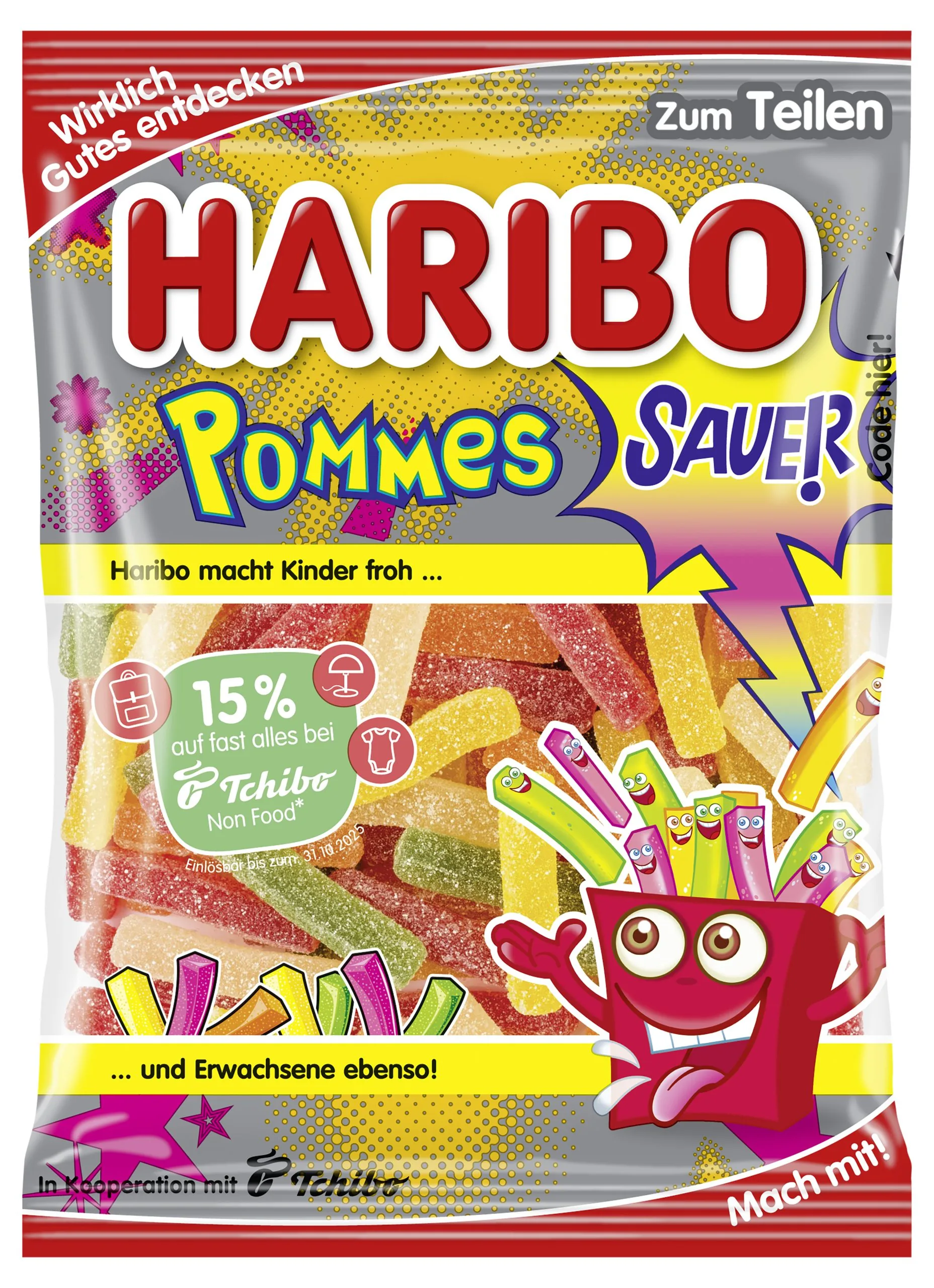 Haribo Sauer Pommes skābās želejkonfektes 175g - Image 1