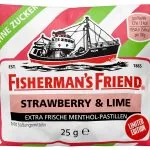 Fisherman's Friend Pastilas ar zemeņu un laima garšu, ar saldinātājiem, bez cukura 25g