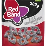 Red Band Cukurotas lakricas konfektes. Ar dabīgām krāsvielām. 200g