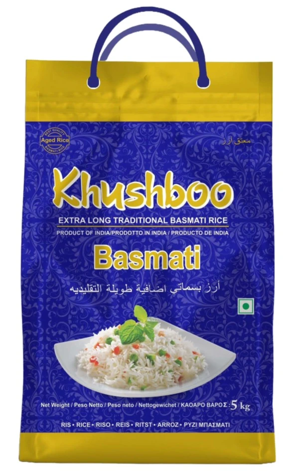 5kg Basmati Rīsi Khushboo Blue 5.0 kg Indija - Image 1
