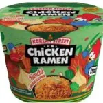 Korean Street Ramen nūdeles ar  pikantu kimchi un vistas garšu, korejiešu gaumē 107g