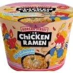 Korean Street Ramen nūdeles ar Carbonara un vistas garšu korejiešu gaumē, ļoti pikantas 106g