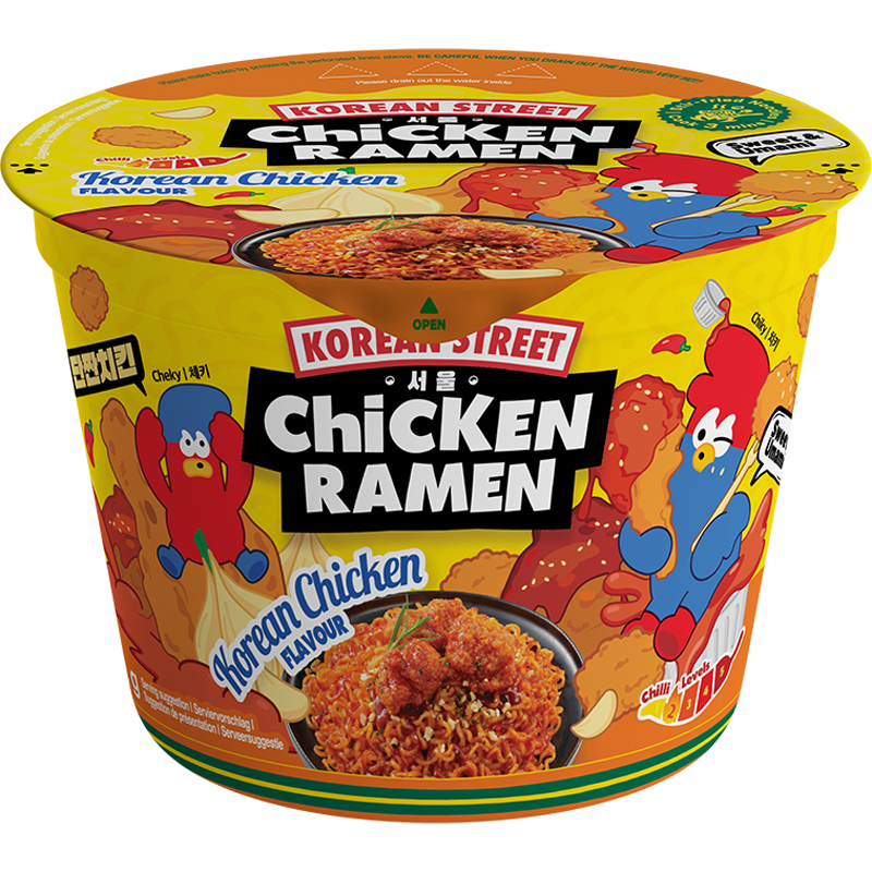 Korean Street Ramen nūdeles ar saldu, pikantu vistas garšu korejiešu gaumē 112g - Image 1